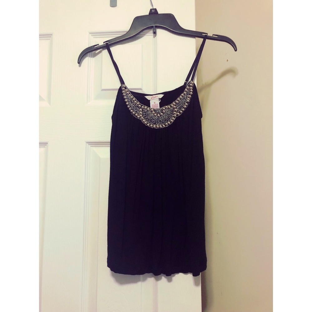 Tank with Beaded Neckline